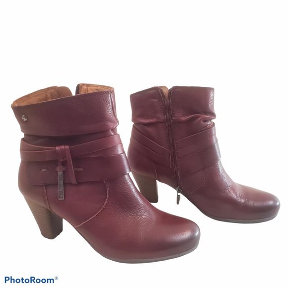 Pikolinos Woman's Sz 6.5  Ankle Boot Brown Leather - Picture 3 of 12